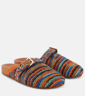 Clergerie Clergerie Quinta crochet raffia slides