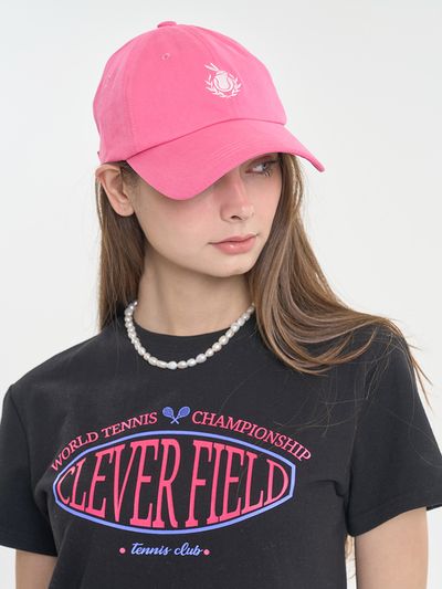CLEVER FIELD Signature Emblem Cropped T-Shirt [Black]