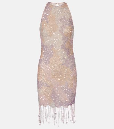 Clio Peppiatt Clio Peppiatt Fringed sequined minidress