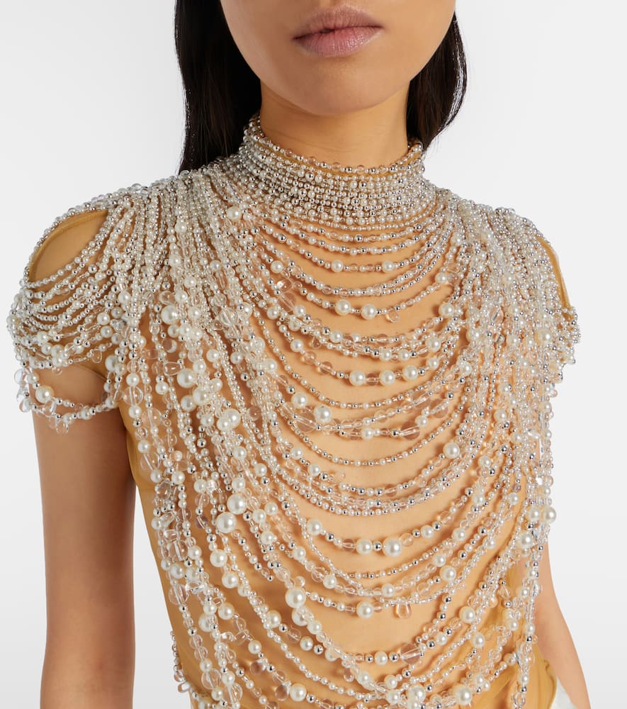 green emerald velvet dress Midas Mini Dress Gold – Clio Peppiatt main image 0
