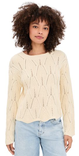 Closed Closed Crew Neck Long Sleeve Sweater Witherit Beige