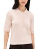 Closed Closed Short Sleeve Knit Polo Blush Pink - 1