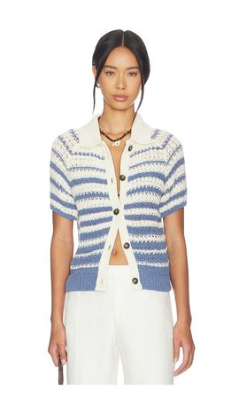CLOSED CLOSED Short Sleeve Polo Cardigan