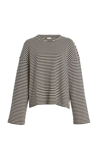 CLOSED CLOSED Striped Cotton Top Black M