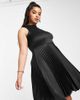 Closet London Plus Closet London Plus high neck pleated mini dress in black - 1