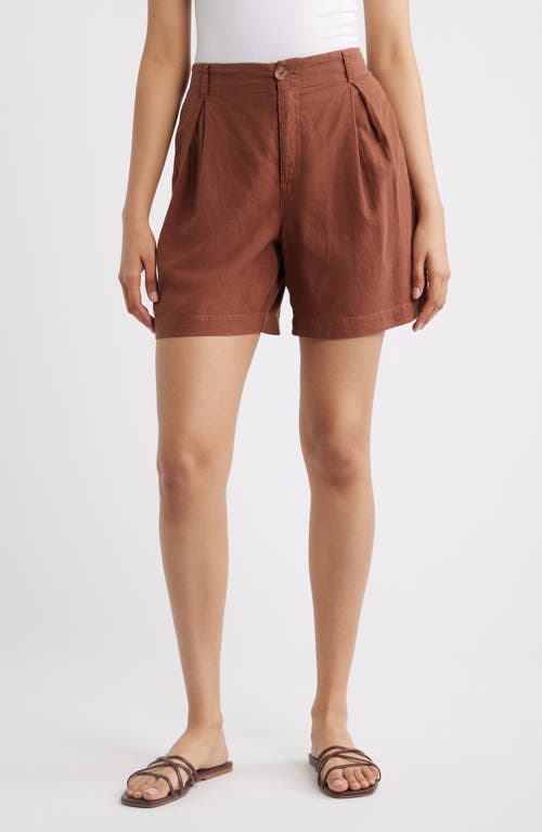 Cloth & Stone Cloth & Stone Linen Blend Pleat Shorts