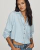 Cloth & Stone Cropped Denim Buttondown Shirt - 1