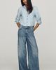 Cloth & Stone Cropped Denim Buttondown Shirt - 4