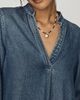 Cloth & Stone Denim Henley Shirt Top - 3