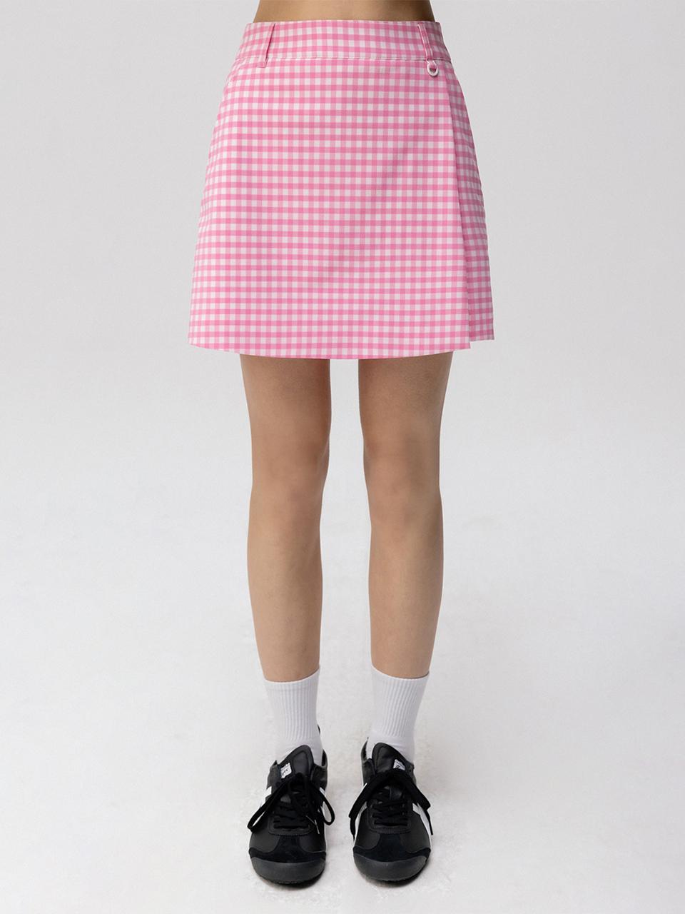 CLOVE Gingham Wrap Shorts (Pink)