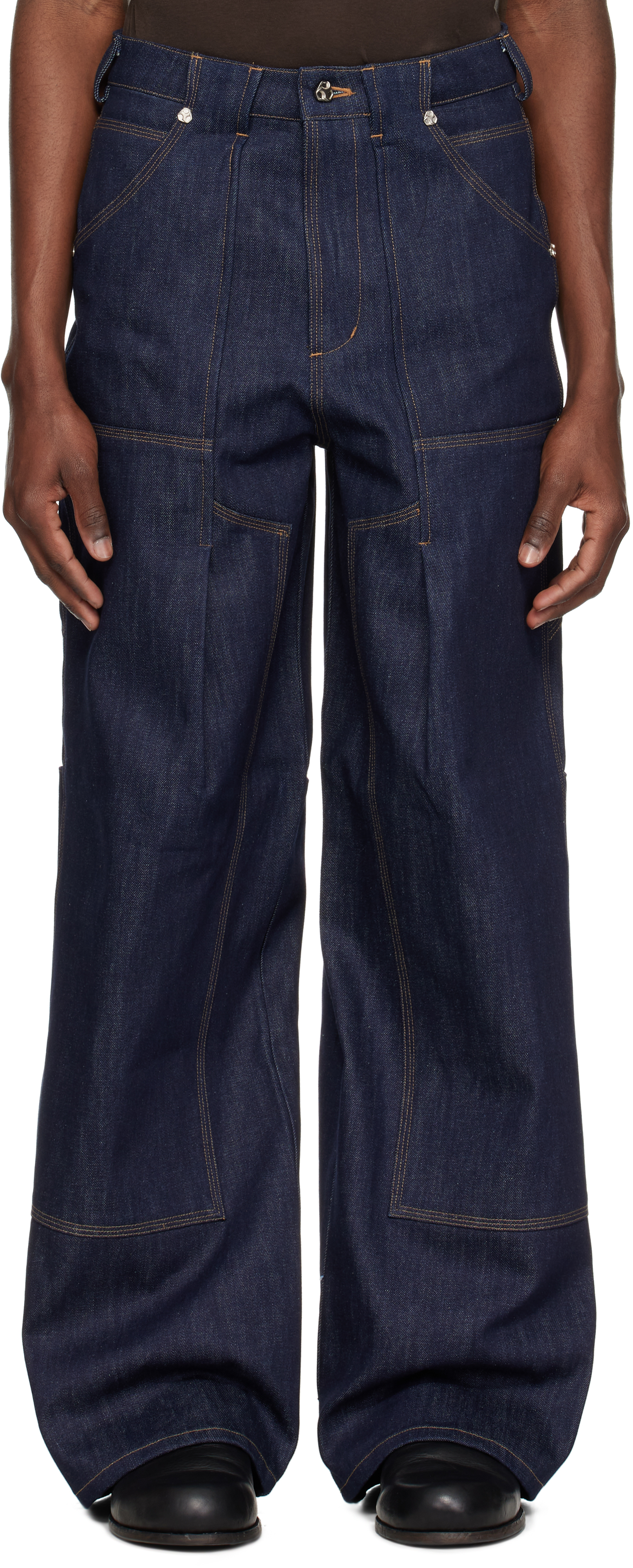 CMMAWEAR - Black Articulated Dart Trousers