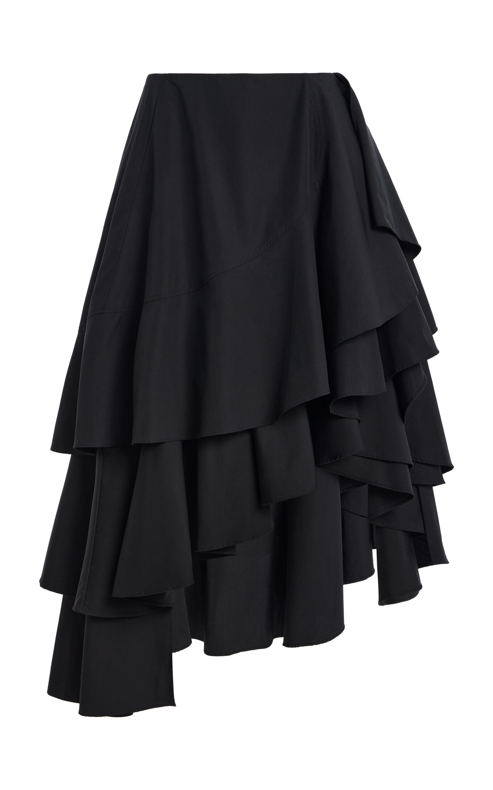 Co Co Asymmetric Cotton Poplin Full Skirt