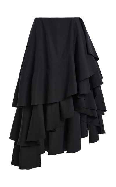 Co Co Asymmetric Cotton Poplin Full Skirt
