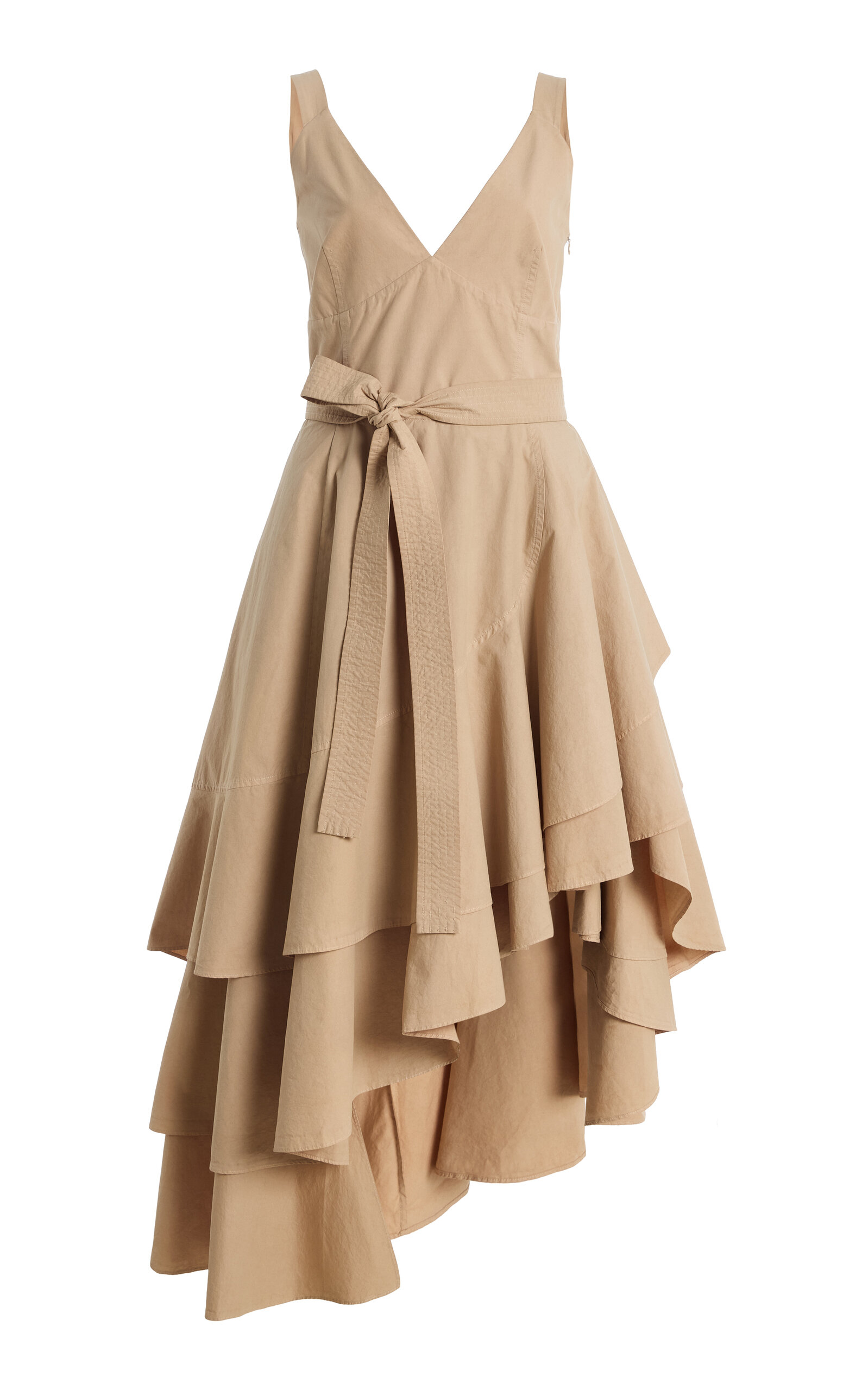 Co Co Asymmetric Layered Cotton Tank Dress