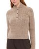 CO CO Cropped Henley Sweater Antelope - 1