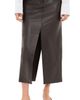 CO CO Double Slit Leather Pencil Skirt Chocolate - 1
