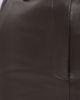 CO CO Double Slit Leather Pencil Skirt Chocolate - 6