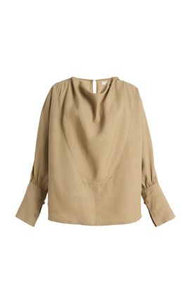 Co Co Draped Viscose Silk Tunic Top