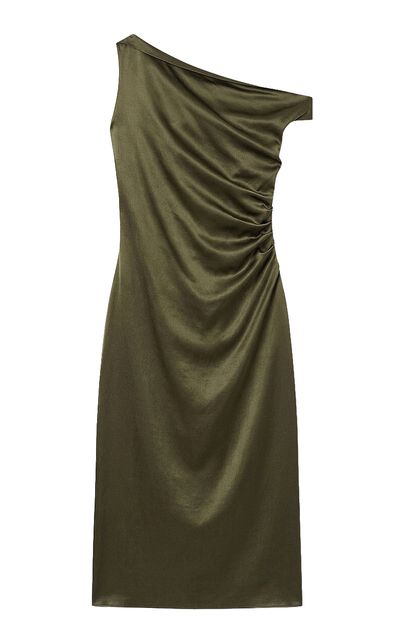 Co Co DrapedBack PrintedCotton Dress