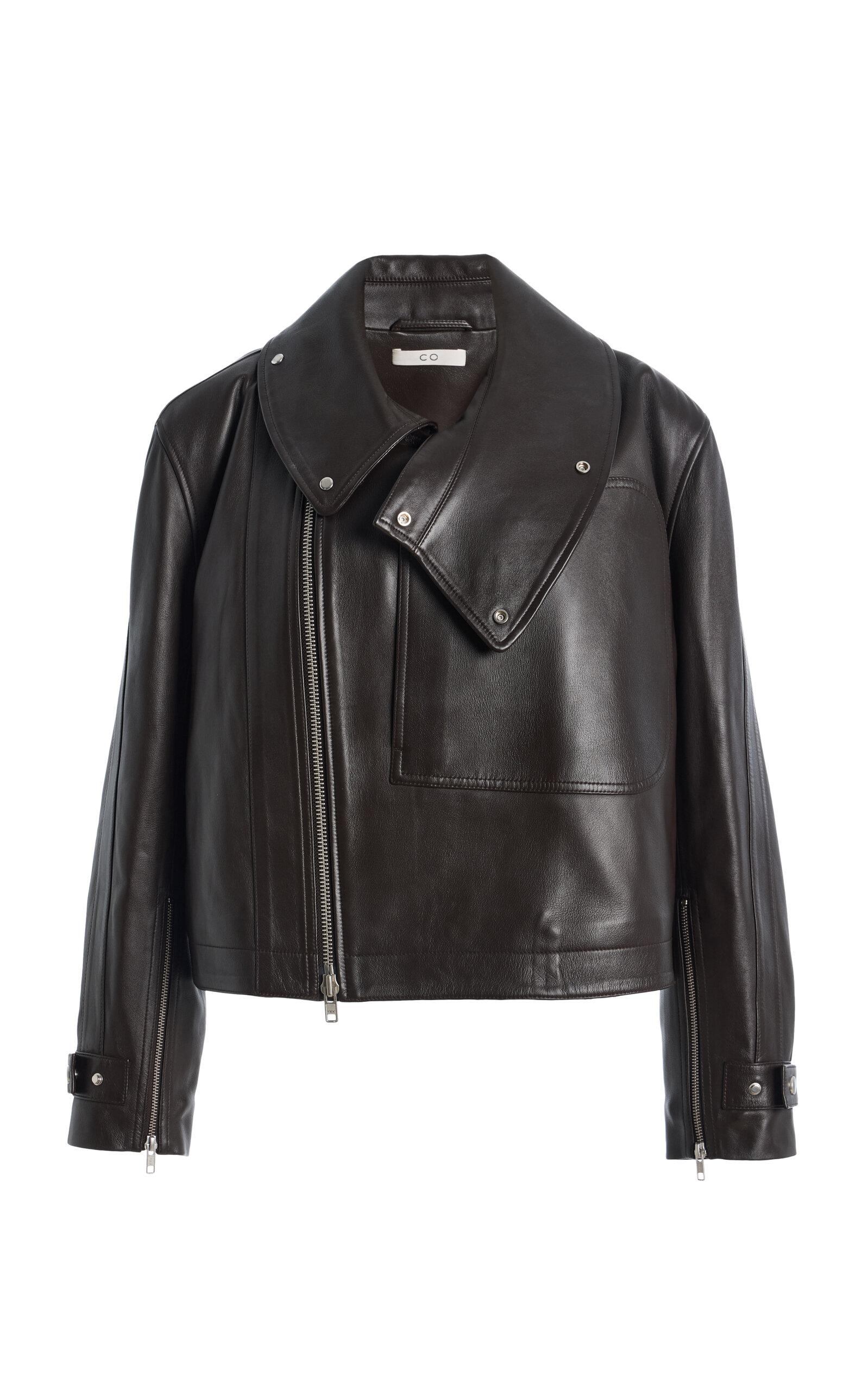 Co Co Flying Collar Leather Moto Jacket