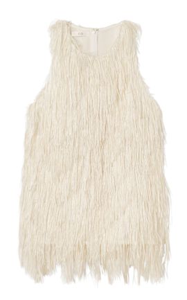 Co Co Fringed SilkBlend Racerback Tank Top