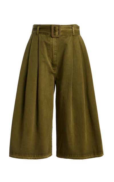 CO GarmentDyed Cotton Pleated Culottes