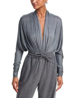 Co Co Gathered Long Sleeve Bodysuit