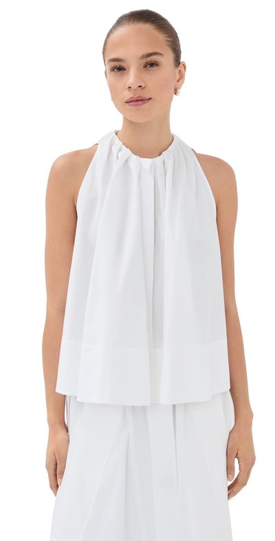 CO CO Gathered Tunic Shirt White