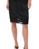 CO CO Lace Silk Slip Skirt Black - 1