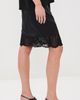 CO CO Lace Silk Slip Skirt Black - 4
