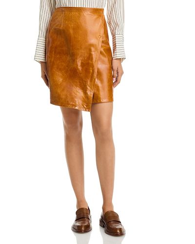 Co Co Leather Wrap Skirt