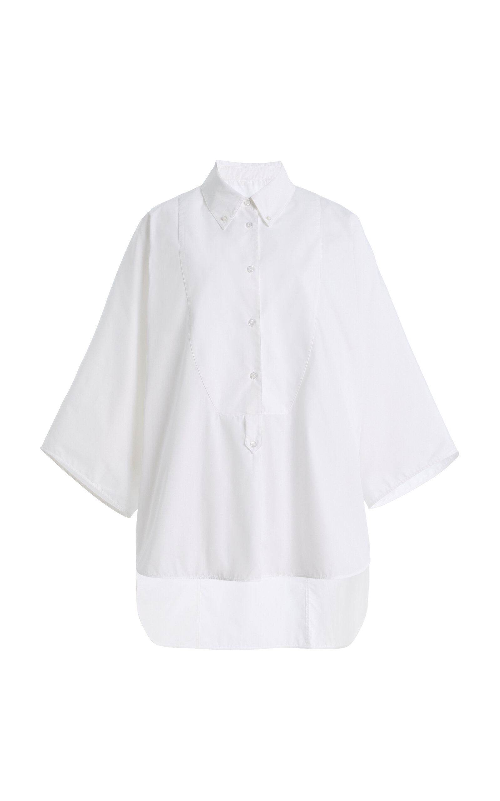Co Co Long Cotton Poplin Tunic Top