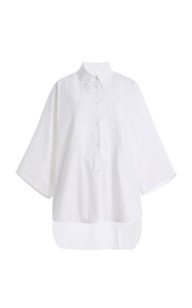 Co Co Long Cotton Poplin Tunic Top
