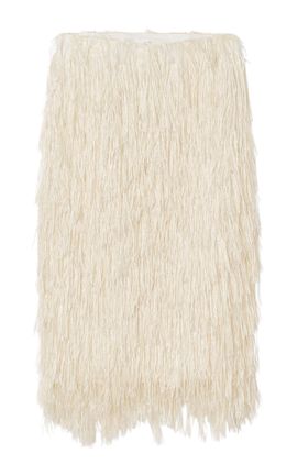 Co Co SilkBlend Fringed Maxi Skirt