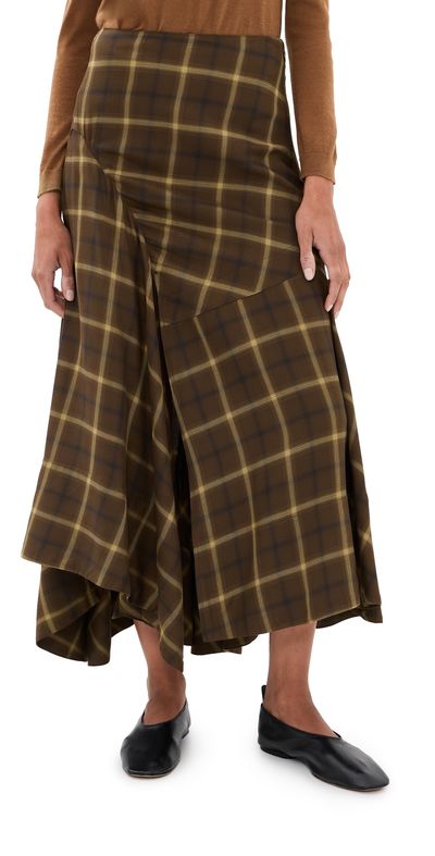 CO CO Slash Volume Skirt Chocolate