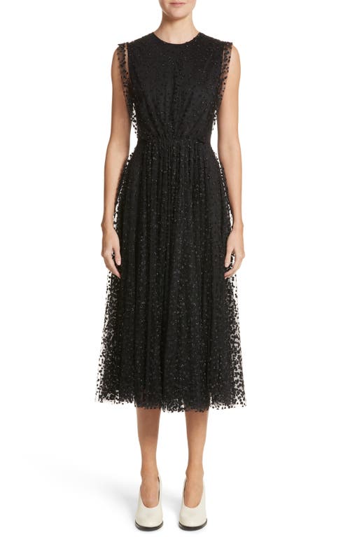 CO Co Sparkle Dot Tulle Midi Dress