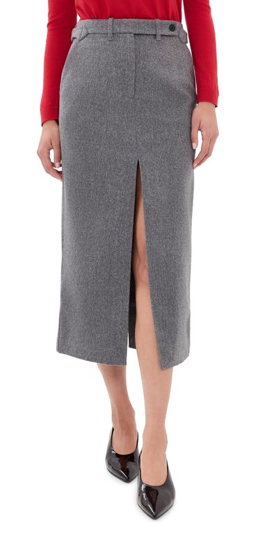 CO CO Tailored Pencil Skirt Grey Melange
