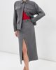 CO CO Tailored Pencil Skirt Grey Melange - 5