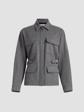 Co Co Women's Workwear Wool-Cashmere Shirt Jacket