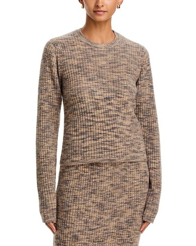 Co Co Wool and Cashmere Blend Ruched Knit Top