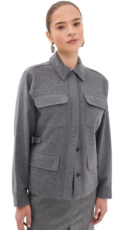 CO CO Workwear Shirt Jacket Grey Melange