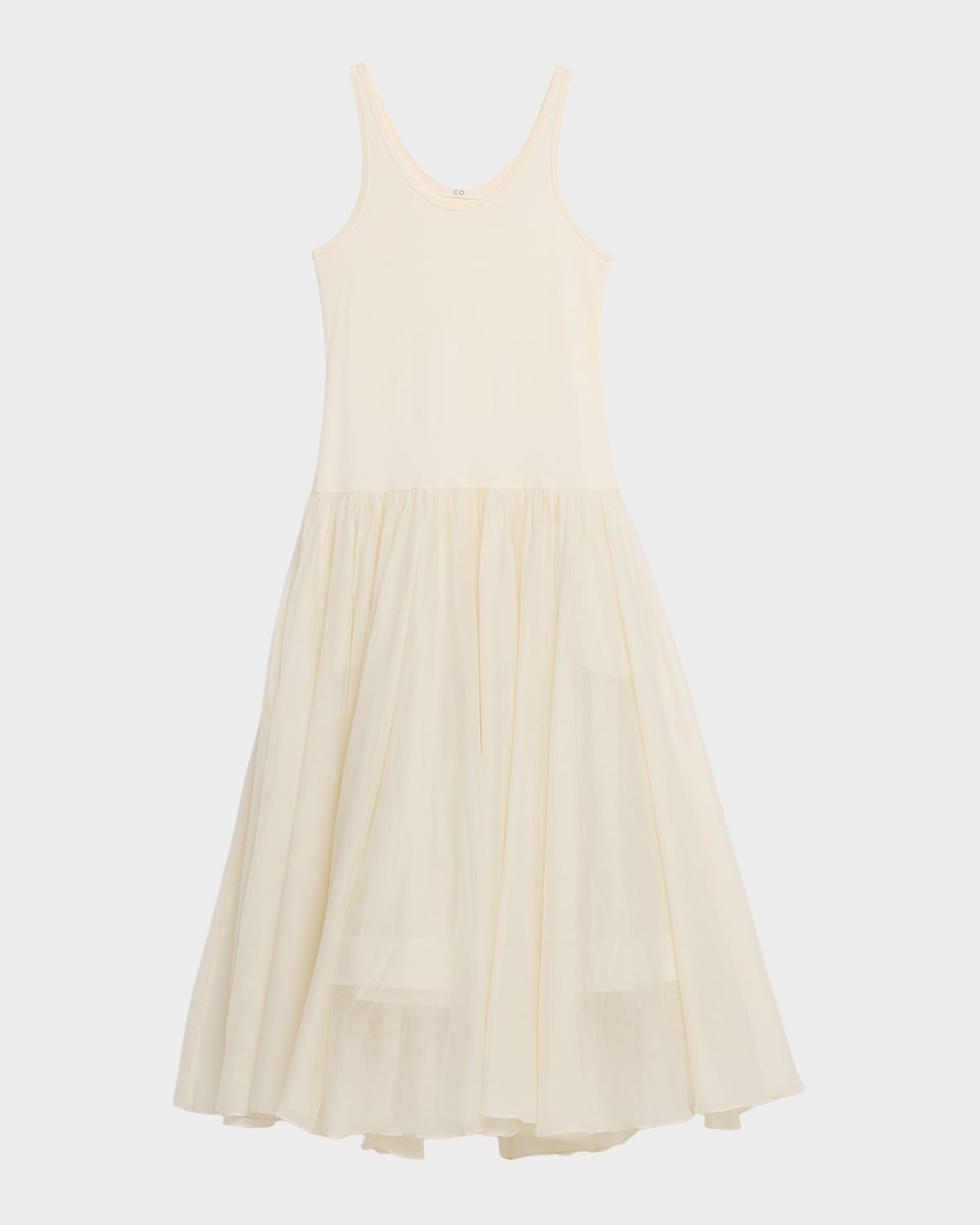 Co Crinoline Layered Drop-Waist Maxi Cocktail Dress