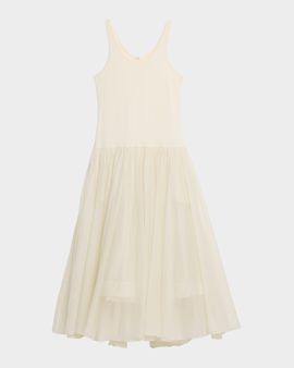 Co Crinoline Layered Drop-Waist Maxi Cocktail Dress