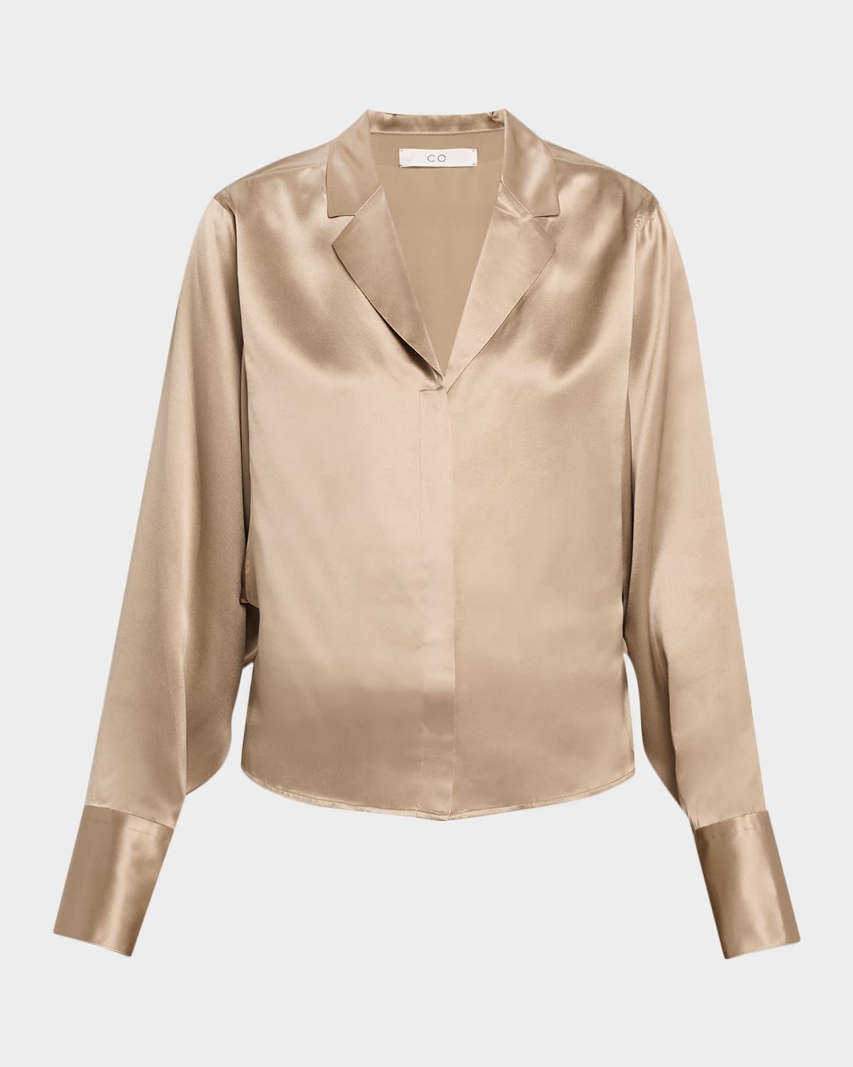 Co Drop-Armhole Silk Button-Down Shirt