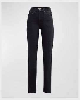 Co High-Rise Tapered-Leg Denim Pants