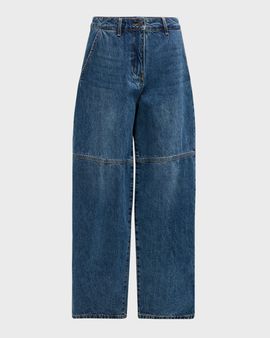 Co High-Rise Wide-Leg Denim Balloon Pants