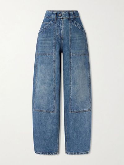 CO Paneled mid-rise barrel-leg jeans