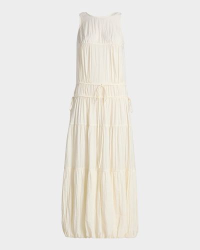 Co Soft Pleated Turn Up Midi Dress