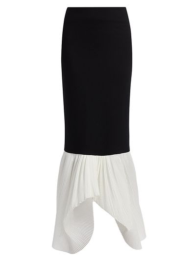 Co Women's Accordion Pleated Peplum Maxi Skirt