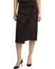 Co Women's Asymmetric Suede Wrap Midi-Skirt - 3
